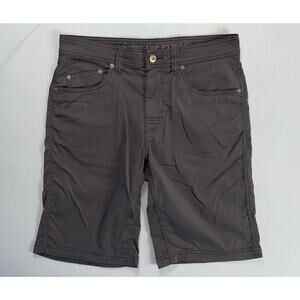 Prana M3BN11117 Brion Stretch Nylon 5-Pocket Hiking Shorts. Gray, Men's 31. GUC!